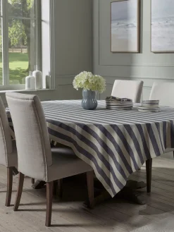 Cotton Tablecloth - Nautical Stripe