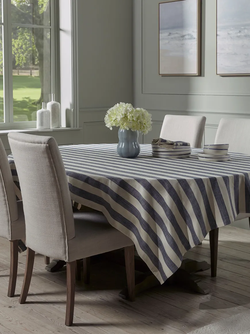 Cotton Tablecloth - Nautical Stripe