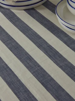 Cotton Tablecloth - Nautical Stripe