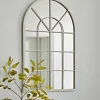 Cream Arched Window Mirror