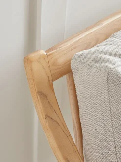 Curved Arm Mid Century Sofa - Linen