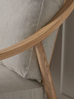 Curved Arm Mid Century Sofa - Linen