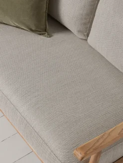 Curved Arm Mid Century Sofa - Linen