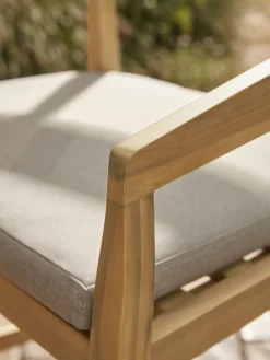 Curved Back Acacia Bar Stool