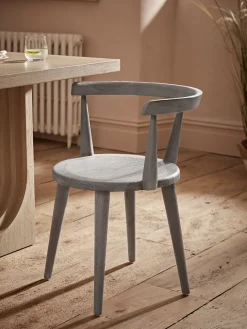 Curved Back Dining Chair - Black