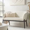 Curved Boucle Sofa
