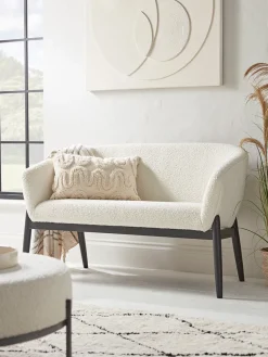 Curved Boucle Sofa