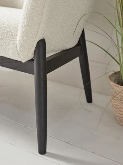 Curved Boucle Sofa