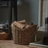 Curved Wicker Log Basket