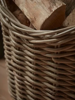 Curved Wicker Log Basket