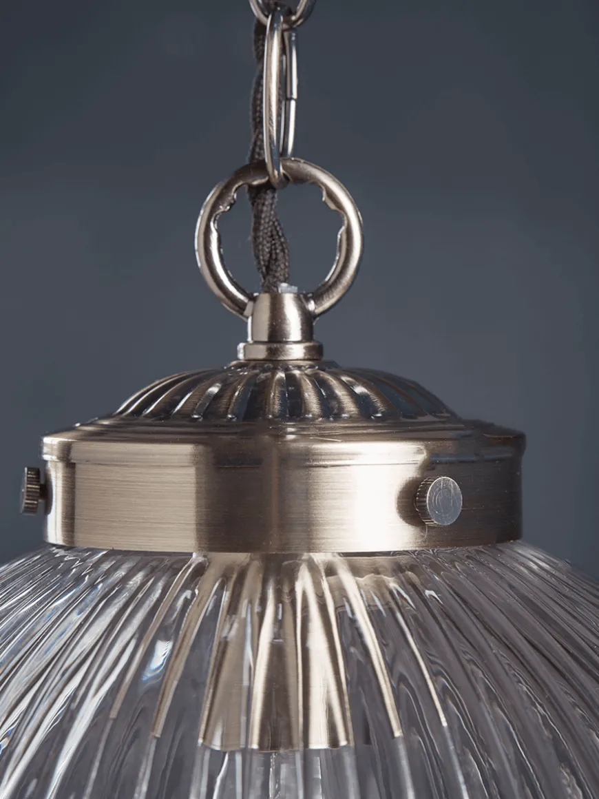 Deco Round Fluted Pendant