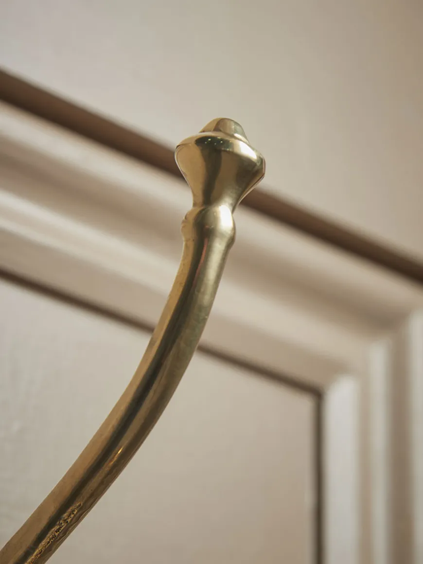 Decorative Double Coat Hook - Solid Brass