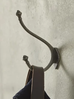 Decorative Double Coat Hook - Cast Iron