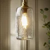 Dimpled Glass Pendant - Column