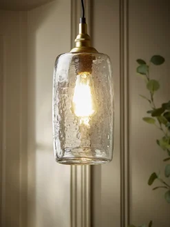 Dimpled Glass Pendant - Column