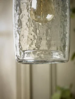 Dimpled Glass Pendant - Column