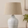 Distressed Whitewashed Table Lamp