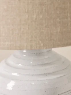 Distressed Whitewashed Table Lamp