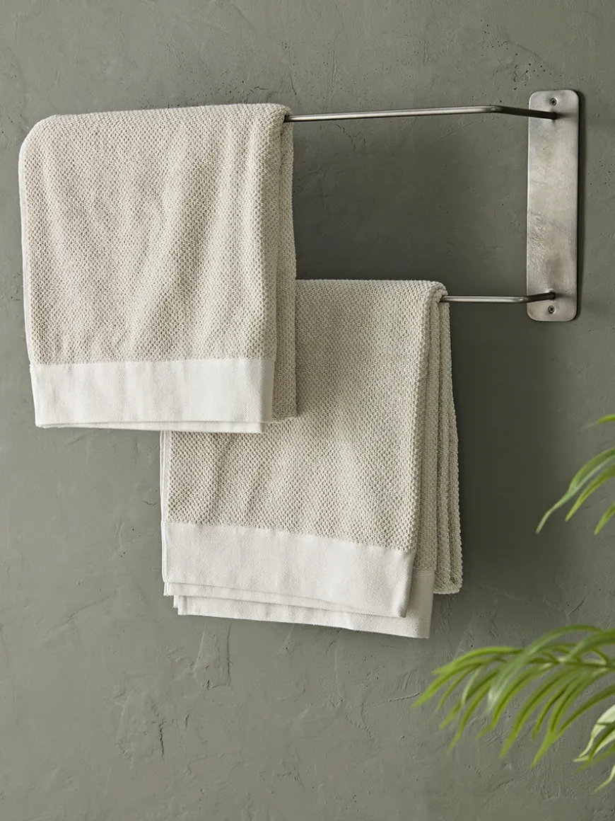 Distressed Zinc Towel Rail