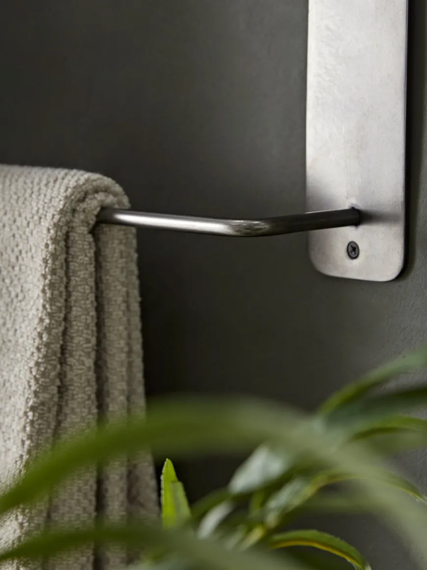 Distressed Zinc Towel Rail