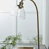 Domed Glass Desk Lamp - Brass