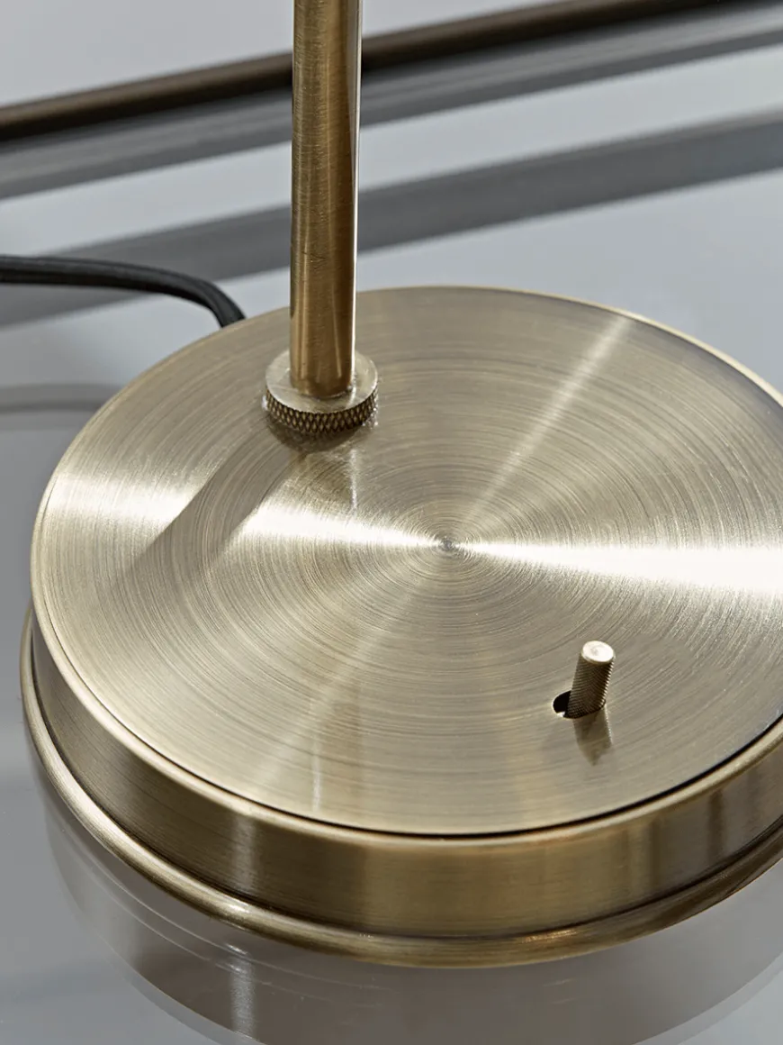 Domed Glass Desk Lamp - Brass