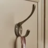 Double Coat Hook - Antique Brass