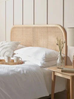 Double Wicker Headboard