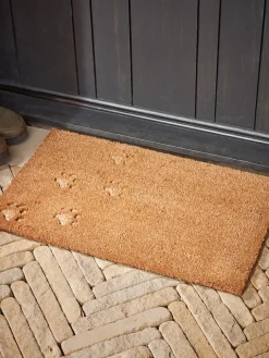 Embossed Paw Print Doormat