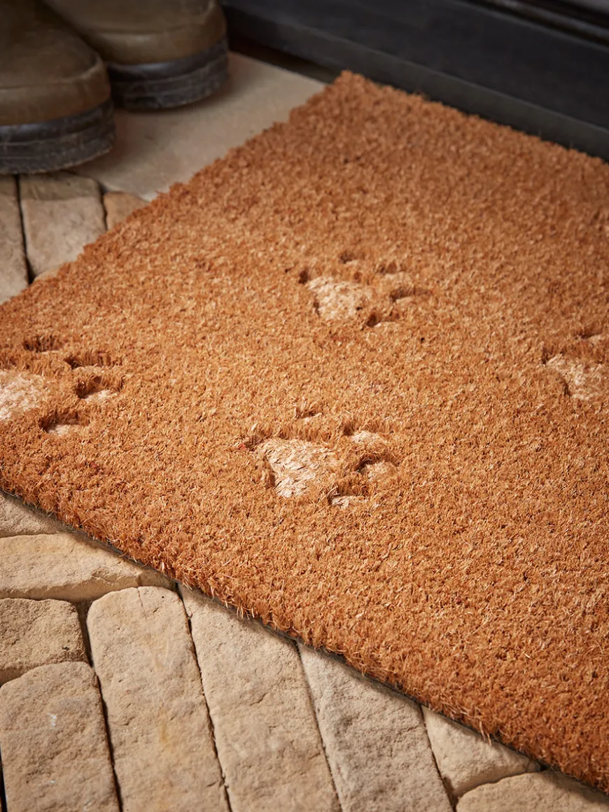 Embossed Paw Print Doormat