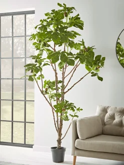 Faux Potted Fruiting Fig Tree