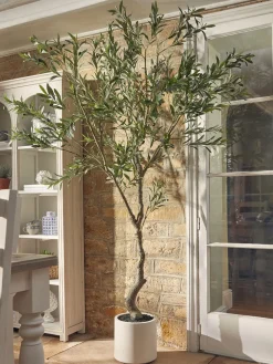 Faux Potted Fruiting Olive Tree