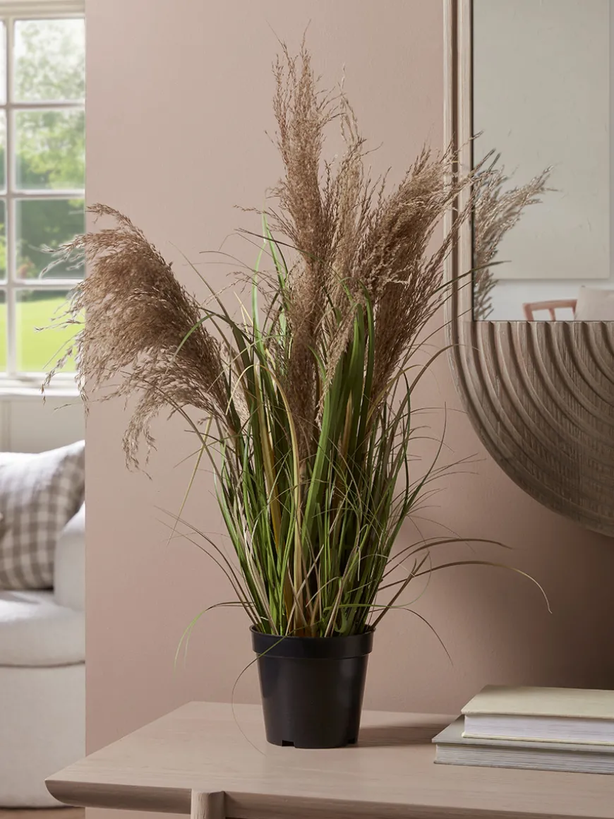 Faux Potted Pampas Grass