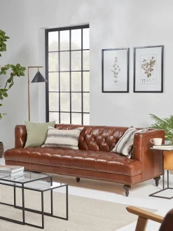 Fenn Sofa - Tan Leather