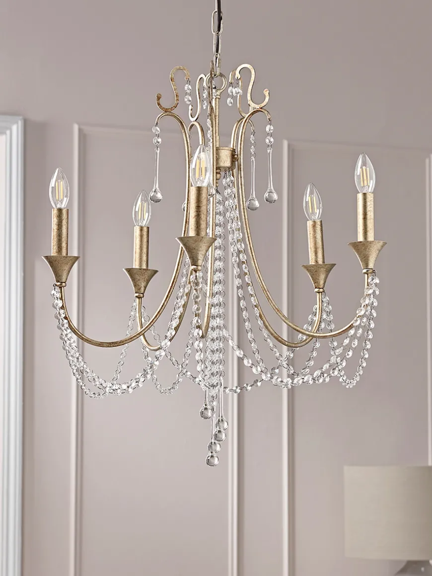 Five Arm Leaf Chandelier