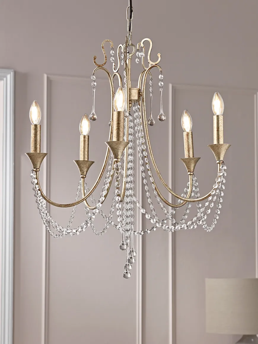 Five Arm Leaf Chandelier