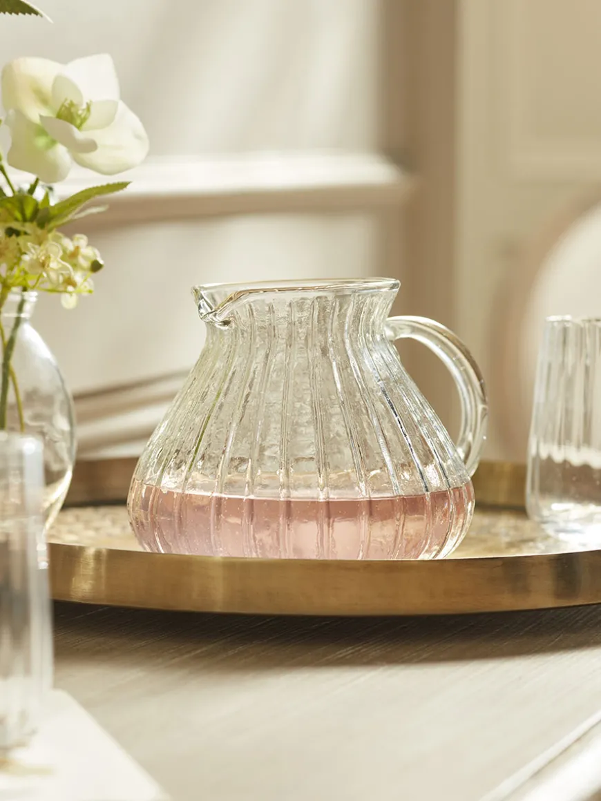 Fluted Glass Jug
