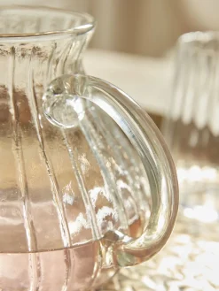 Fluted Glass Jug