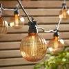 Fluted Globe Festoon Lights - Amber