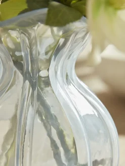 Fluted Petal Vase - Soft Blue
