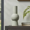 Footed Steel Cylinder Vase - Large