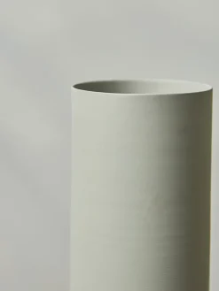 Footed Steel Cylinder Vase - Large