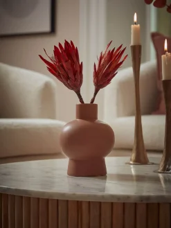 Footed Terracotta Vase