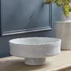 Footed Textured Decorative Bowl