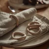 Four Abstract Napkin Rings