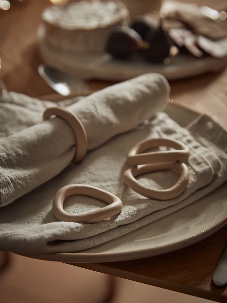 Four Abstract Napkin Rings