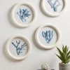 Four Coral Framed Prints