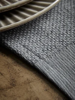 Four Cotton Placemats - Grey