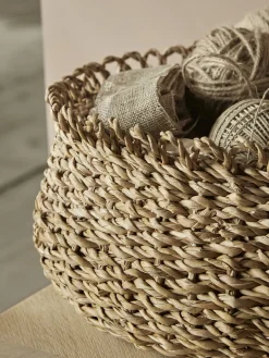 Four Decorative Seagrass Planters