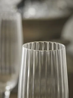 Four Fluted Champagne Flutes